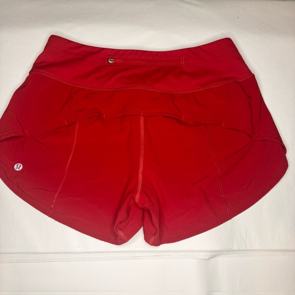 Lululemon Speed Up Running Short Long 4" Updated Fit Dark Red Size 6 - Picture 7 of 9